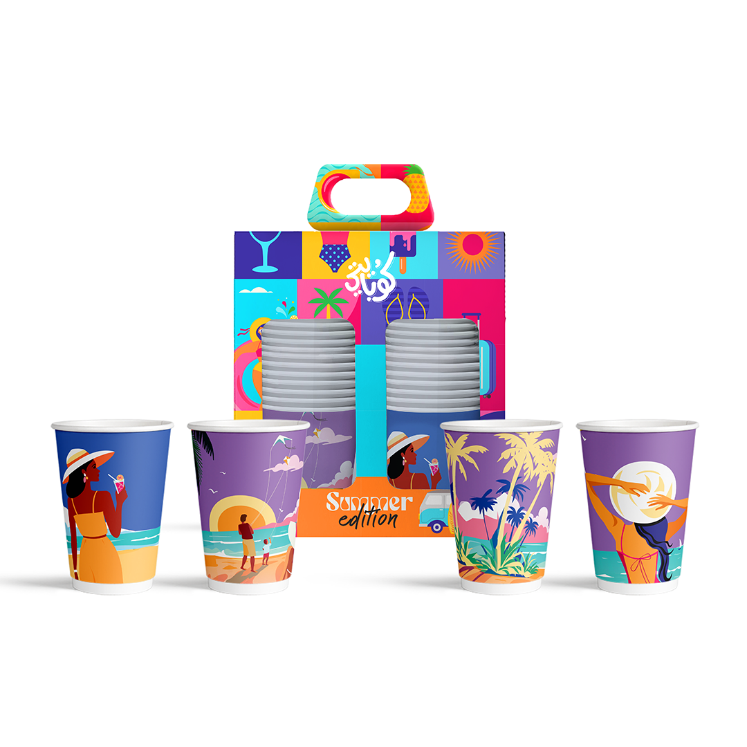 Beachside Paper Cups - 8 oz