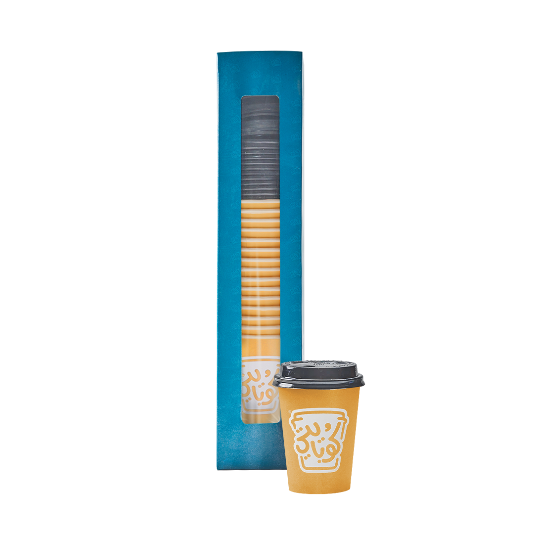 20 Paper Cups with Lids - 12 OZ