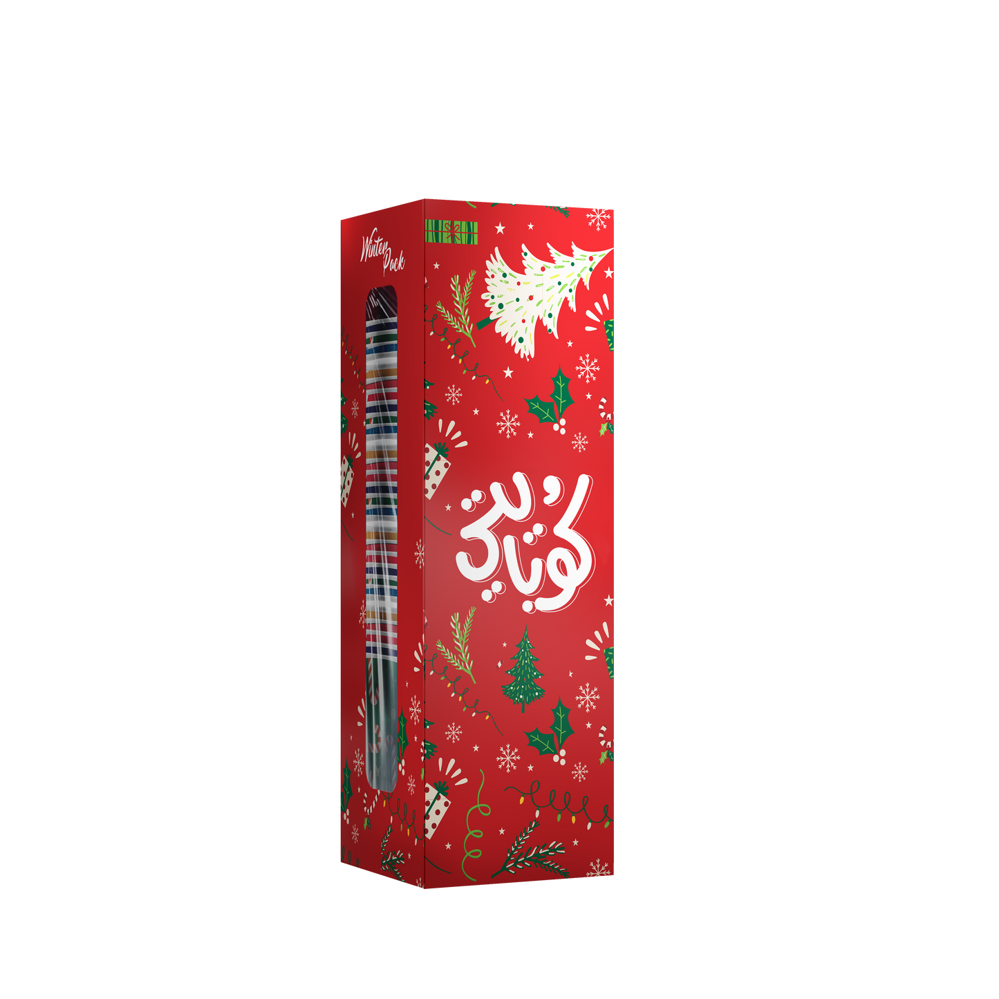 30 Winter Paper Cups - 12 OZ