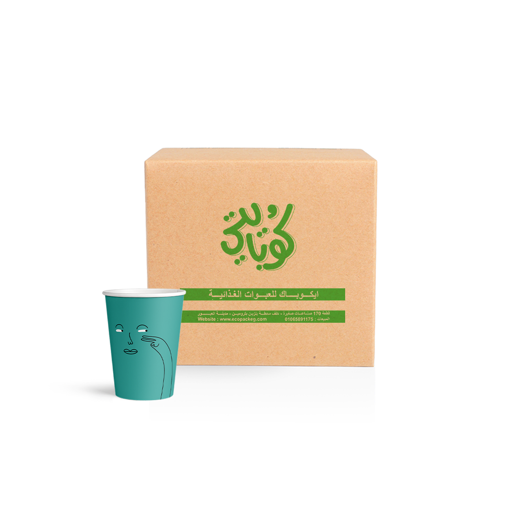 ١٠٠٠ كوب ورقي - ١٢ أونصة – ecopackeg