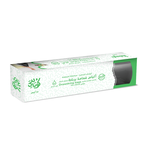 Tape Tie Garbage Bags with Vanilla Scent - 12 Bags