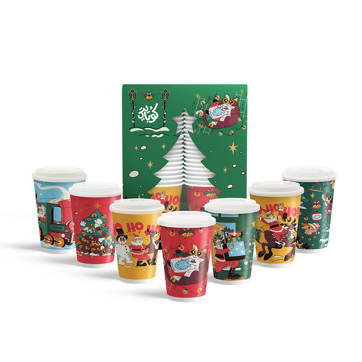 Joy Paper Cups with lids- 12oz (Double)