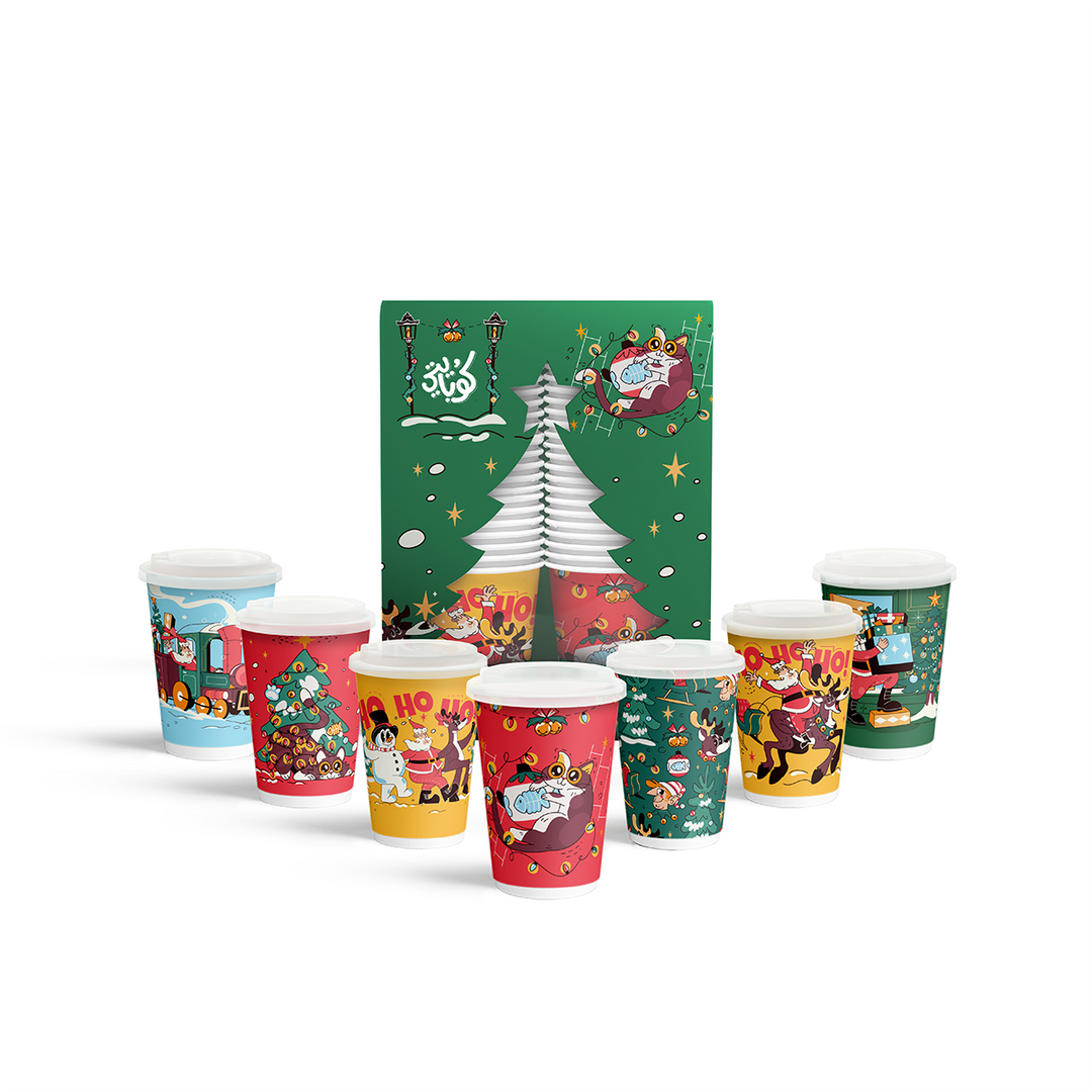 Joy Paper Cups with lids - 8oz (Double)