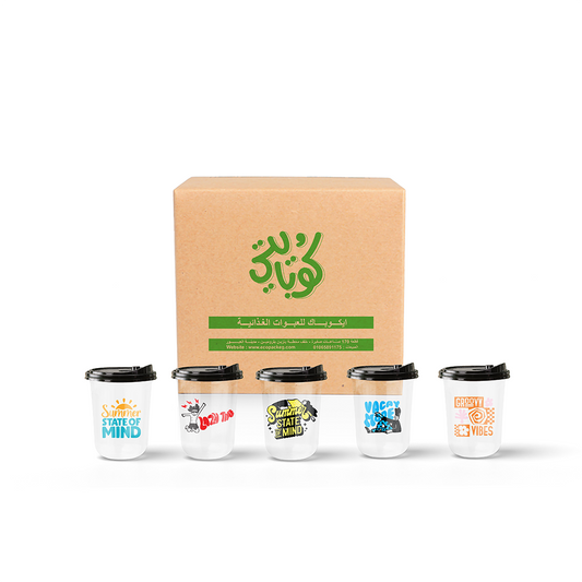 كرتونة ڤايبي - ١٠٠٠ كوب بلاستيك - ١٢ أونصة